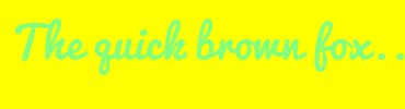 Image with Font Color 80FF80 and Background Color FFFF00